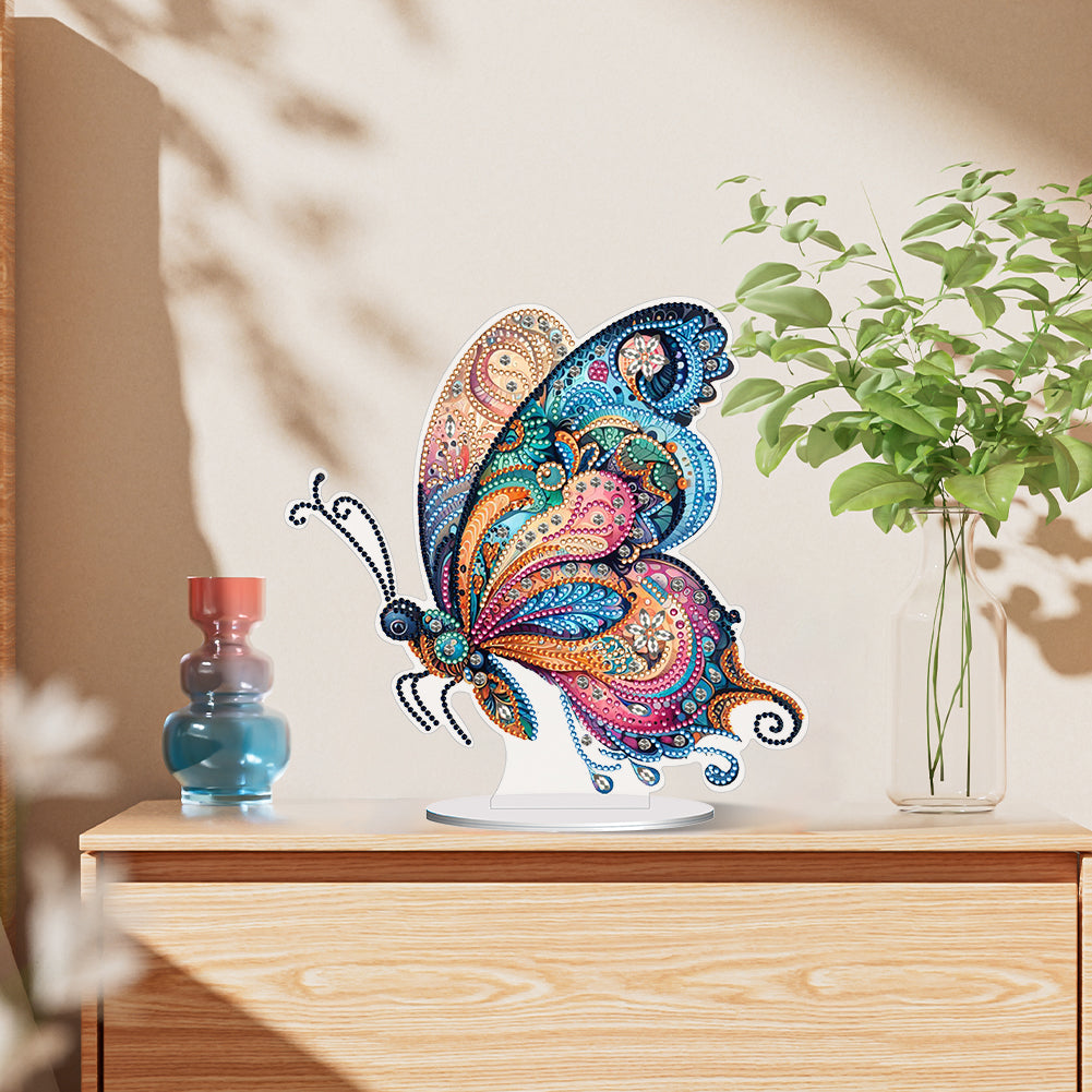 Special Shape Flower Butterfly Desktop Diamond Painting Art Office Home Decor