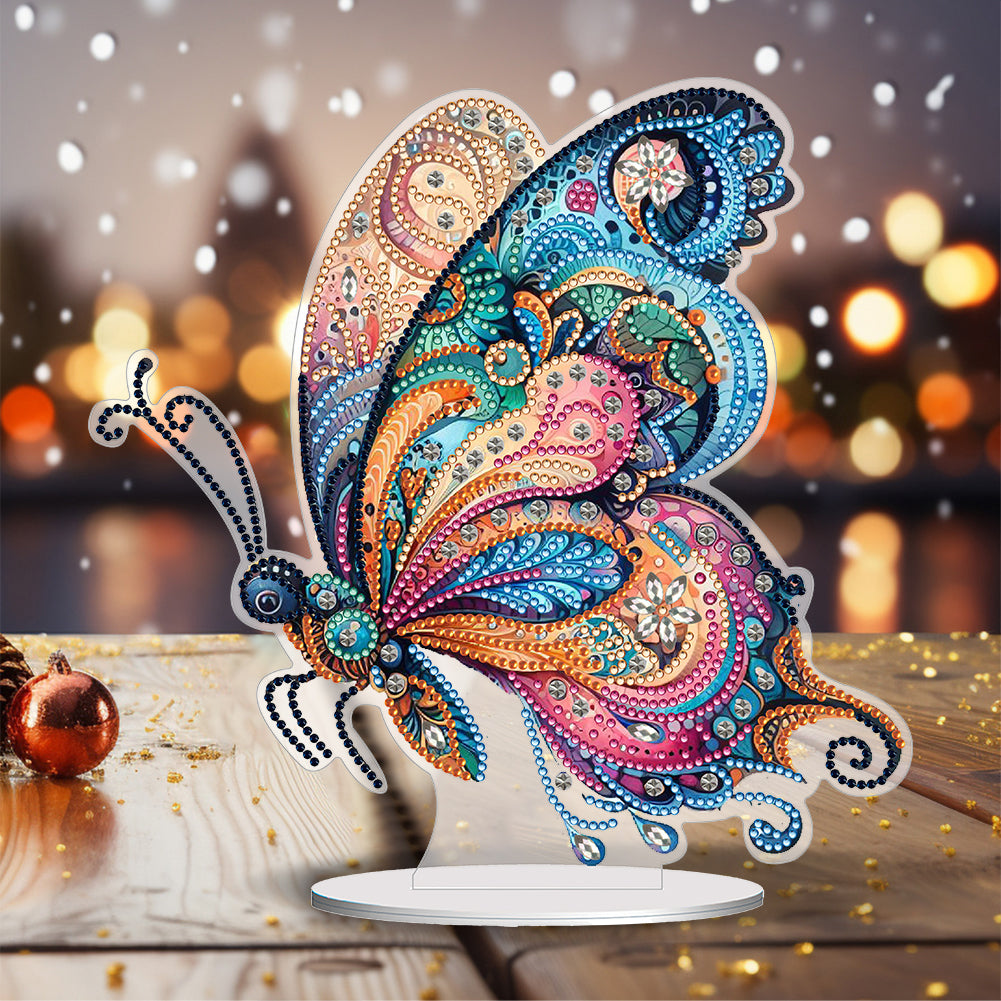 Special Shape Flower Butterfly Desktop Diamond Painting Art Office Home Decor
