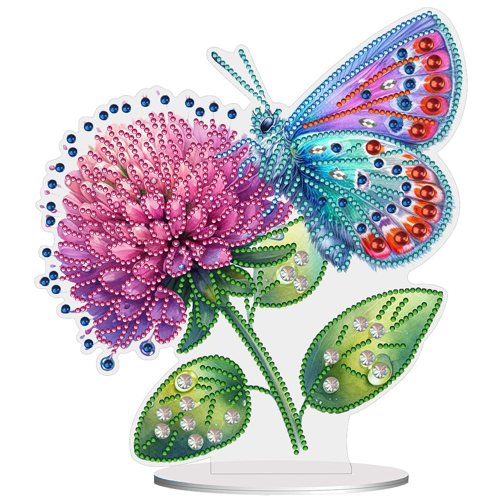Special Shape Flower Butterfly Desktop Diamond Painting Art Office Home Decor