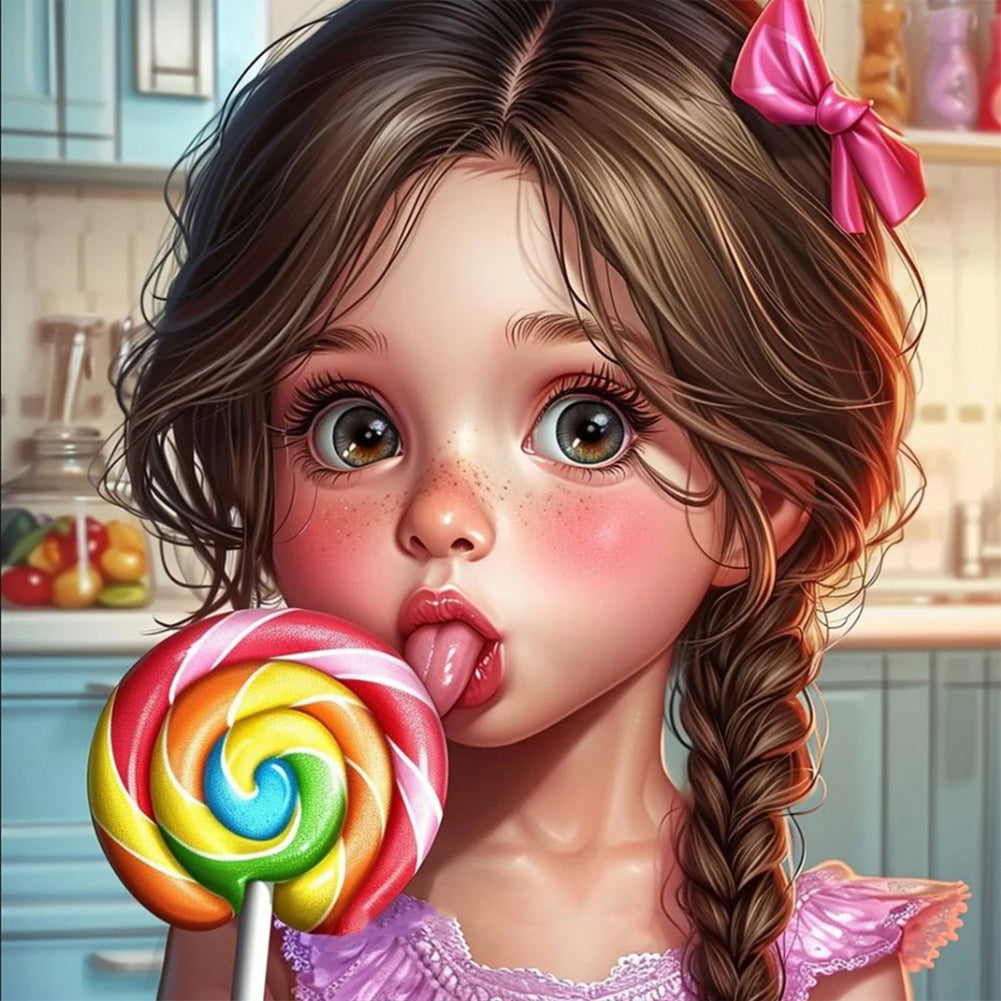Diamond Painting - Full Round - Smart Candy Girl (30*30CM)