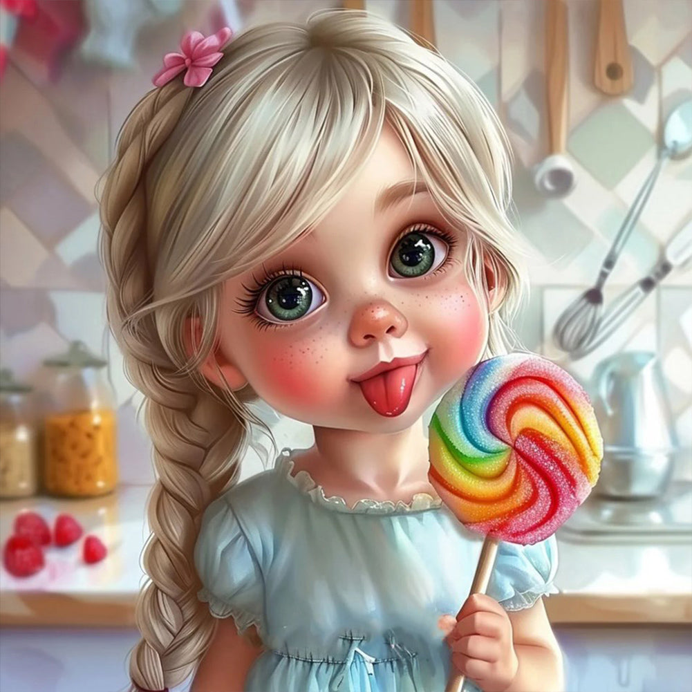 Diamond Painting - Full Round - Smart Candy Girl (30*30CM)