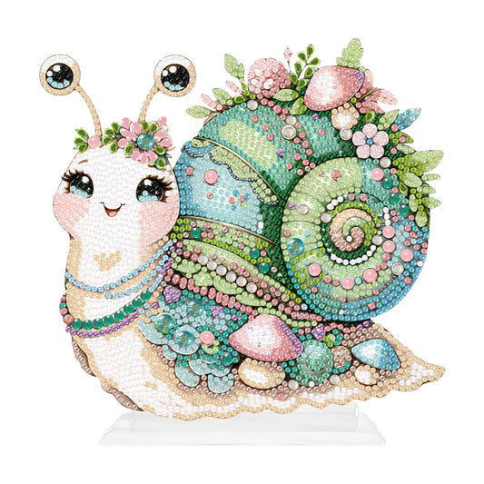 Special Shaped 5D DIY Cute Snail Turtle Diamond Art Tabletop Decor Office Decor