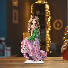 Load image into Gallery viewer, Special Shaped Woman With Flowers 5D Desktop Diamond Painting Art Office Decor
