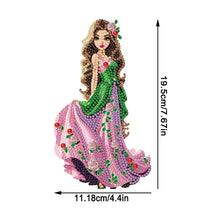 Load image into Gallery viewer, Special Shaped Woman With Flowers 5D Desktop Diamond Painting Art Office Decor
