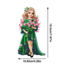 Load image into Gallery viewer, Special Shaped Woman With Flowers 5D Desktop Diamond Painting Art Office Decor
