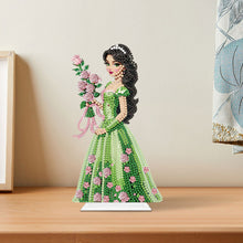 Load image into Gallery viewer, Special Shaped Woman With Flowers 5D Desktop Diamond Painting Art Office Decor
