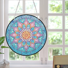 Load image into Gallery viewer, Acrylic Single-Side 5D Mandala Flower Diamond Painting Dots Pendant Window Decor
