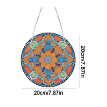 Load image into Gallery viewer, Acrylic Single-Side 5D Mandala Flower Diamond Painting Dots Pendant Window Decor
