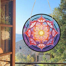 Load image into Gallery viewer, Acrylic Single-Side 5D Mandala Flower Diamond Painting Dots Pendant Window Decor
