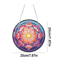 Load image into Gallery viewer, Acrylic Single-Side 5D Mandala Flower Diamond Painting Dots Pendant Window Decor
