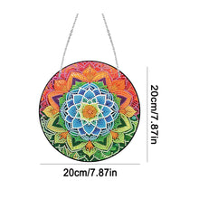 Load image into Gallery viewer, Acrylic Single-Side 5D Mandala Flower Diamond Painting Dots Pendant Window Decor
