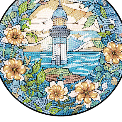Lighthouse Rose Lupine Safflower Pineapple Bees Diamond Painting Hanging Pendant