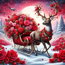 Load image into Gallery viewer, Diamond Painting - Full Round - elk rose (30*30CM)
