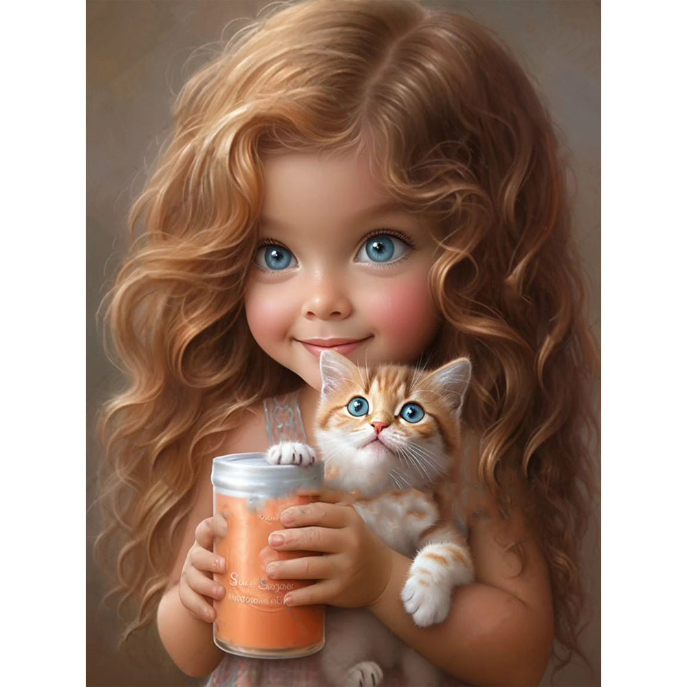 Diamond Painting - Full Round - little girl (30*40CM)