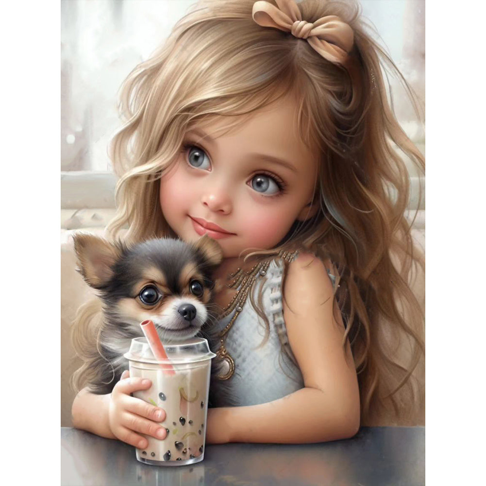 Diamond Painting - Full Round - little girl (30*40CM)