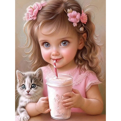 Diamond Painting - Full Round - little girl (30*40CM)
