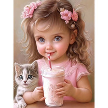 Load image into Gallery viewer, Diamond Painting - Full Round - little girl (30*40CM)
