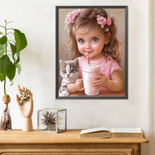 Load image into Gallery viewer, Diamond Painting - Full Round - little girl (30*40CM)
