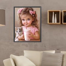 Load image into Gallery viewer, Diamond Painting - Full Round - little girl (30*40CM)
