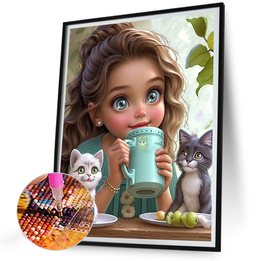 Diamond Painting - Full Round - little girl (30*40CM)