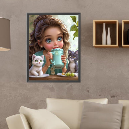 Diamond Painting - Full Round - little girl (30*40CM)