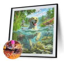 Load image into Gallery viewer, AB Diamond Painting - Full Round - Labrador dog swimming (40*40CM)
