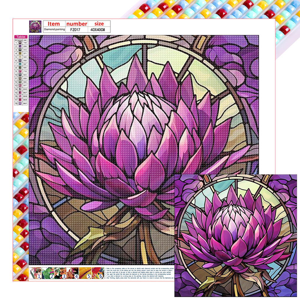 Diamond Painting - Full Square - glass art flowers (40*40CM)