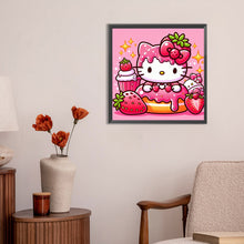 Load image into Gallery viewer, Diamond Painting - Full Round - strawberry hello kitty (30*30CM)
