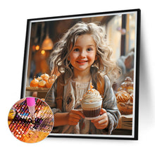 Load image into Gallery viewer, Diamond Painting - Full Round - Cake little girl (40*40CM)
