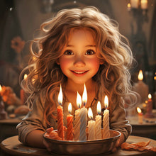 Load image into Gallery viewer, Diamond Painting - Full Round - Cake little girl (40*40CM)
