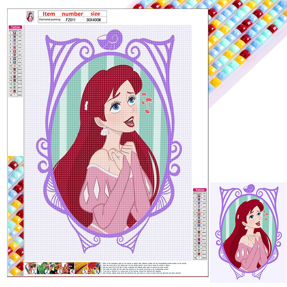 Diamond Painting - Full Square - Disney Princess-Princess Ariel (30*40CM)