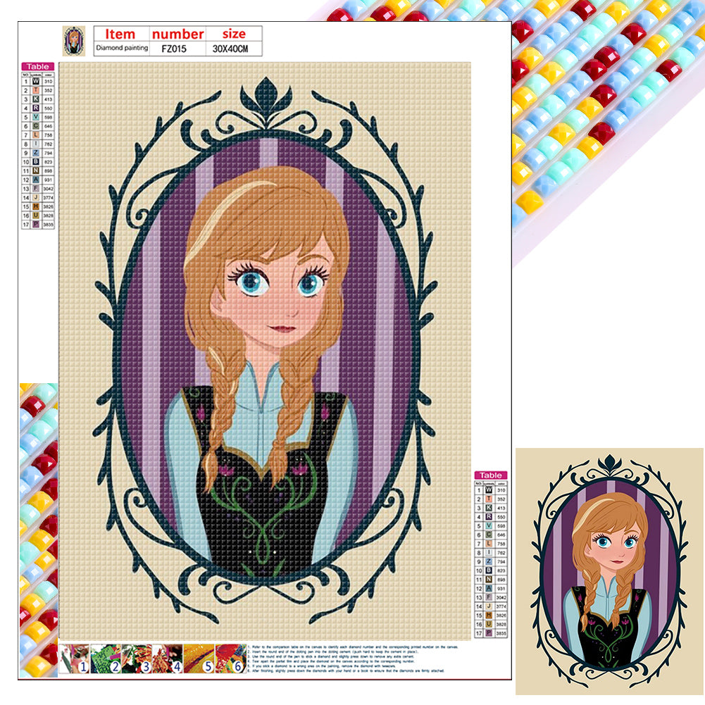 Diamond Painting - Full Square - Disney Princess-Princess Anna (30*40CM)