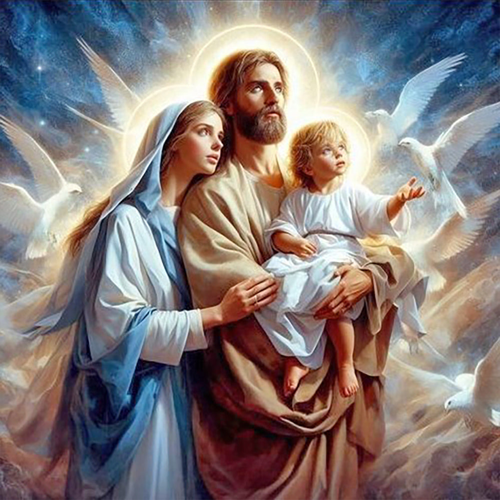 Diamond Painting - Full Round - jesus family (30*30CM)