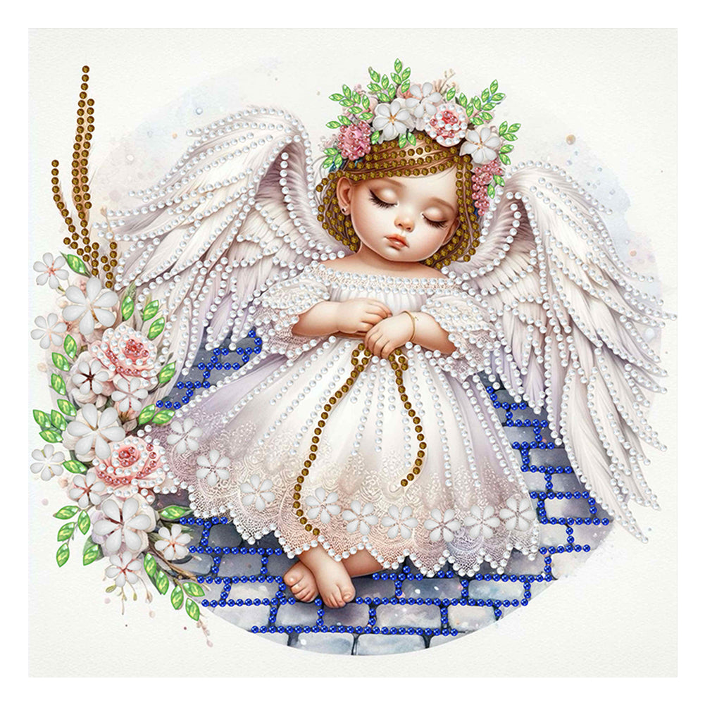 Diamond Painting - Partial Special Shaped - angel child (30*30CM)