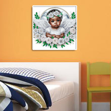 Load image into Gallery viewer, Diamond Painting - Partial Special Shaped - angel child (30*30CM)
