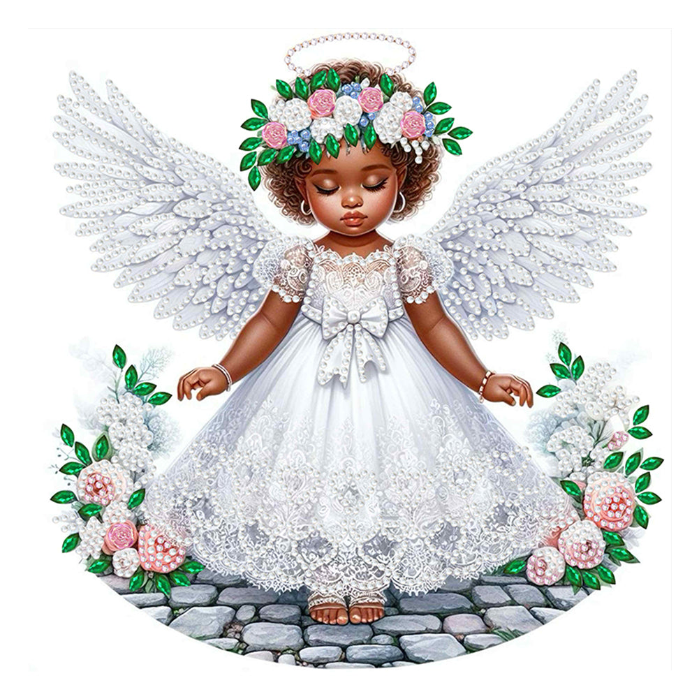 Diamond Painting - Partial Special Shaped - angel child (30*30CM)