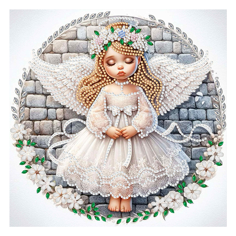 Diamond Painting - Partial Special Shaped - angel child (30*30CM)