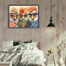 Load image into Gallery viewer, Diamond Painting - Full Round - funny chicken (40*30CM)
