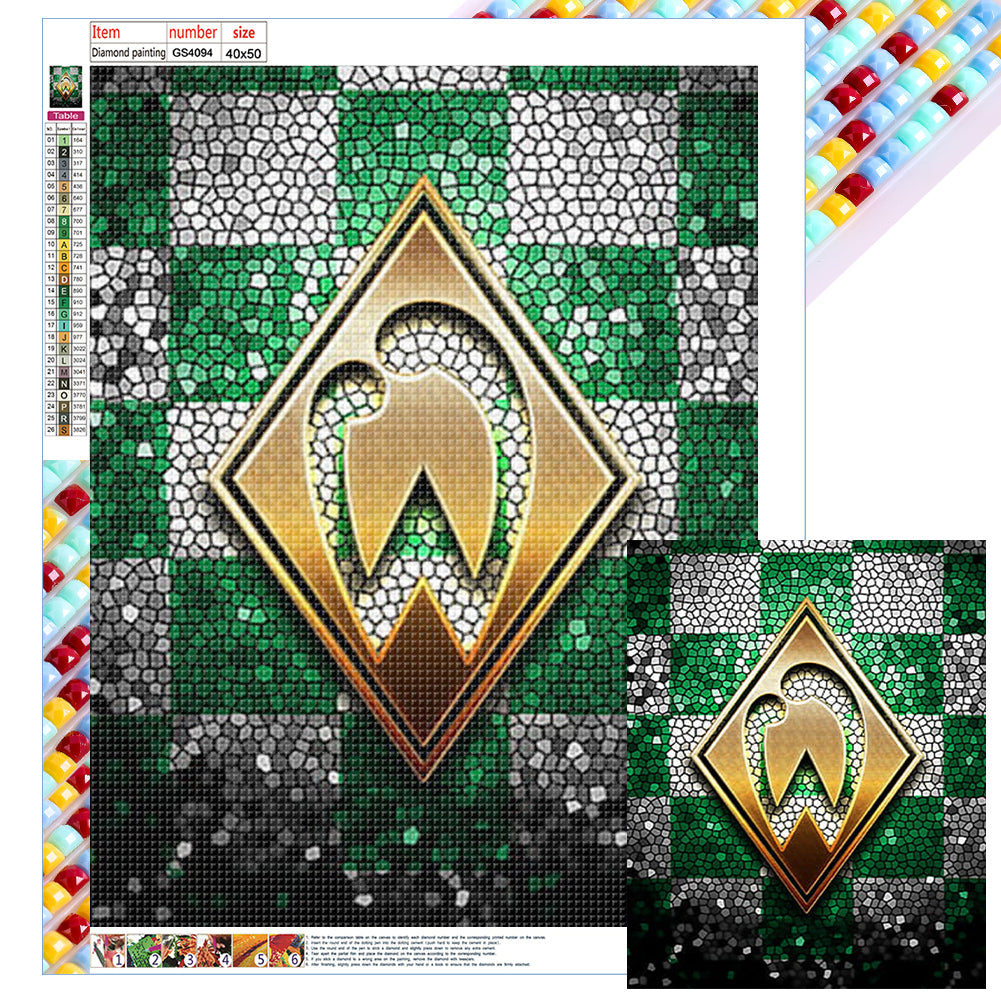 Diamond Painting - Full Square - Werder Bremen logo (40*50CM)