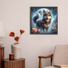 Load image into Gallery viewer, Diamond Painting - Full Round - moonlight flower wolf (30*30CM)
