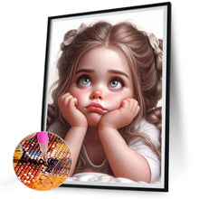 Load image into Gallery viewer, Diamond Painting - Full Round - Cartoon girl with big eyes (30*40CM)
