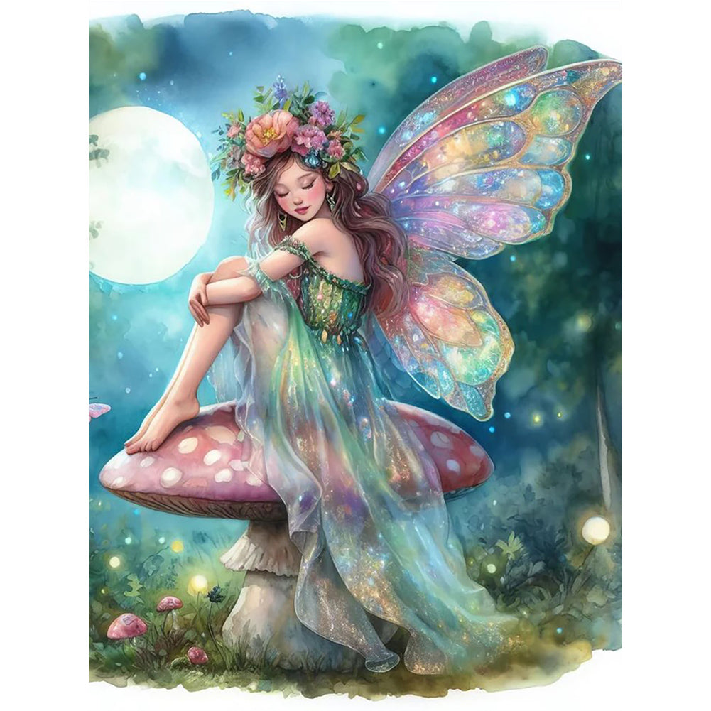 Diamond Painting - Full Round - butterfly fairy (30*40CM)