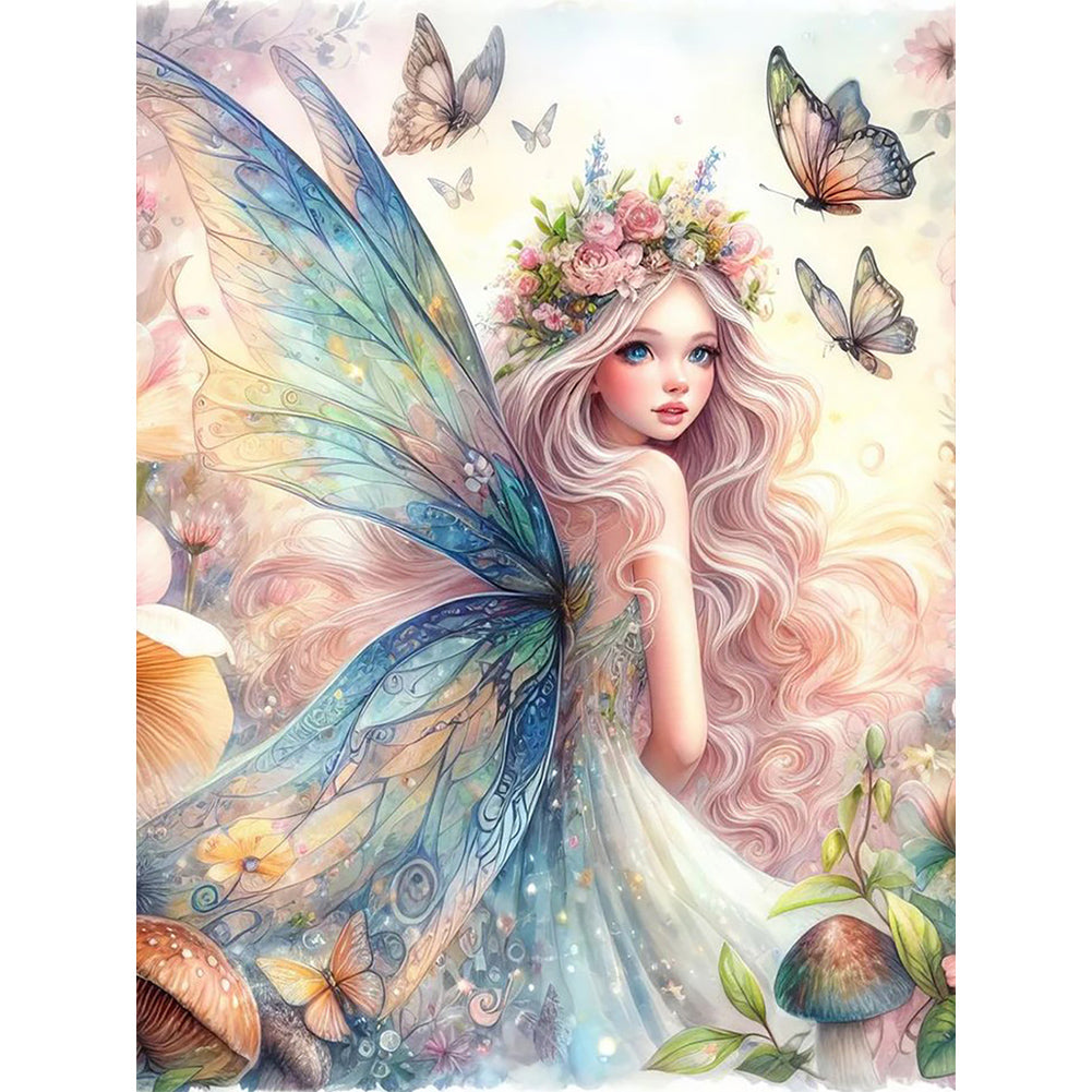 Diamond Painting - Full Round - butterfly fairy (30*40CM)