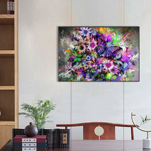 Load image into Gallery viewer, AB Diamond Painting - Full Round - Purple butterfly and flower (60*40CM)

