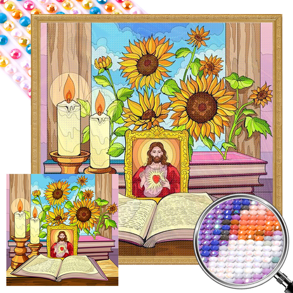 AB Diamond Painting - Full Round - flowers (40*40CM)