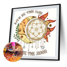 Load image into Gallery viewer, AB Diamond Painting - Full Round - Symbiosis between sun and moon (40*40CM)
