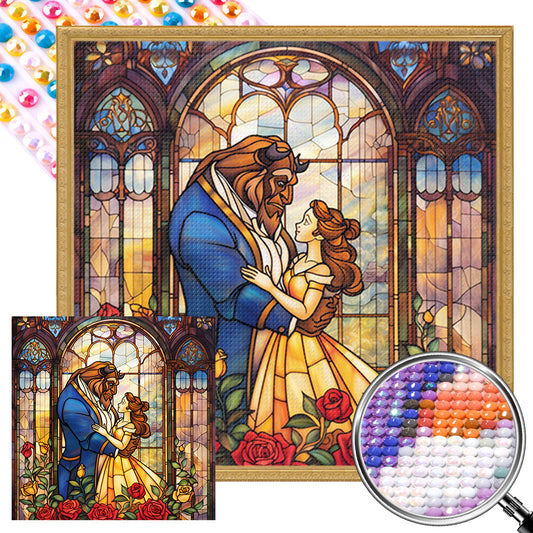 AB Diamond Painting - Full Round - beauty and the beast (40*40CM)