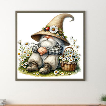 Diamond Painting - Full Square - spring gnome gardener (40*40CM)