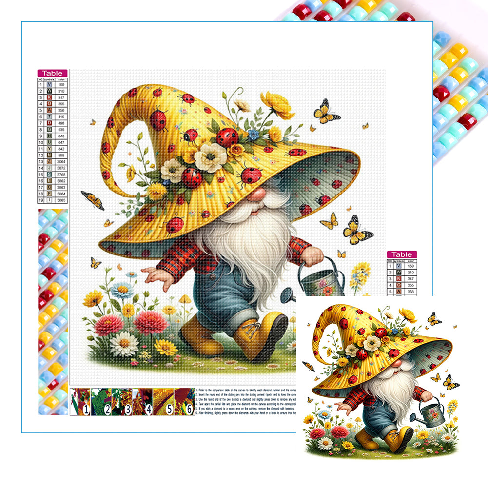 Diamond Painting - Full Square - spring gnome gardener (40*40CM)
