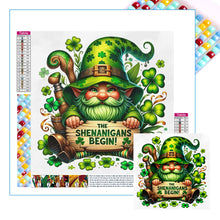 Load image into Gallery viewer, Diamond Painting - Full Square - St. Patrick&#39;s Day Gnome (40*40CM)
